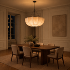 Pleated Fabric Petal Chandelier