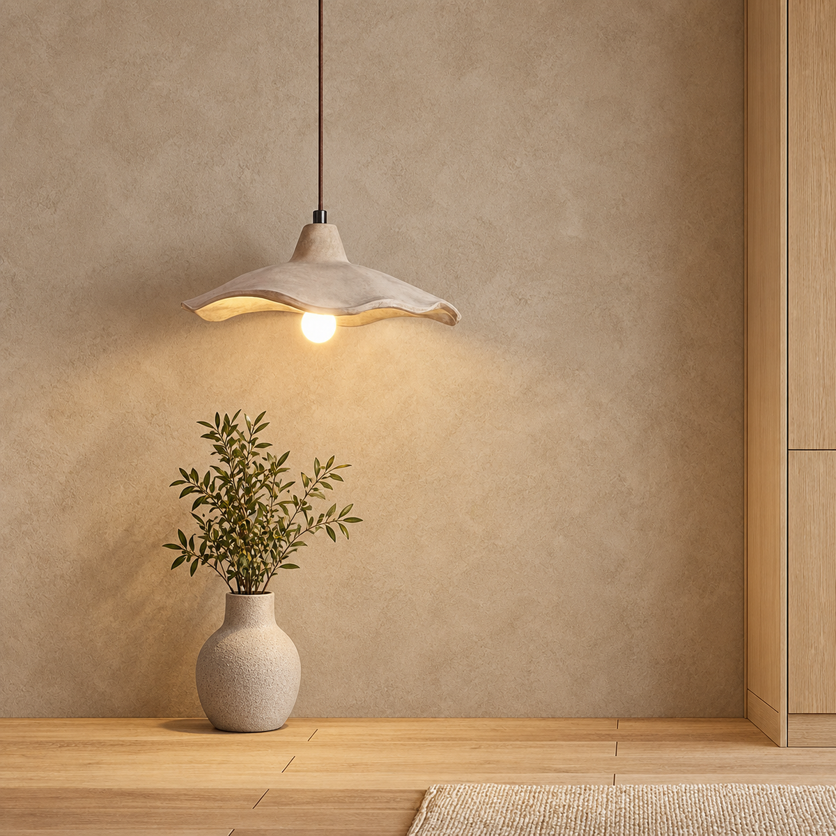 Scalloped Bell Pendant Light