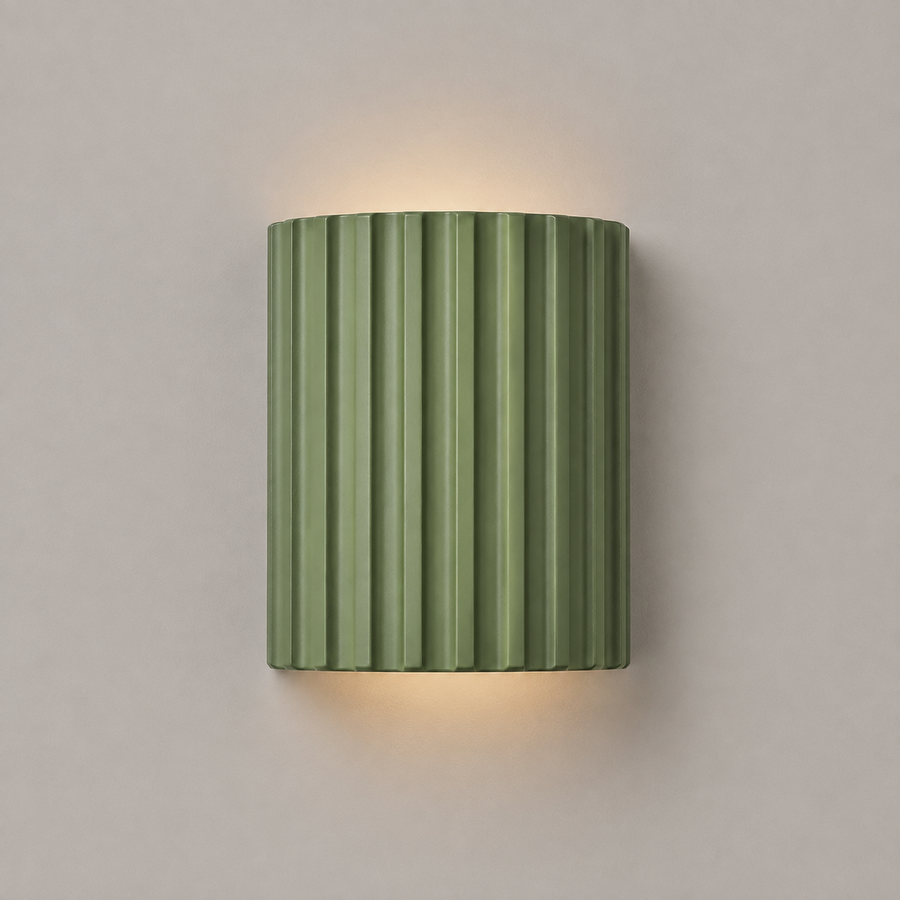Fluted Resin Wall Sconce