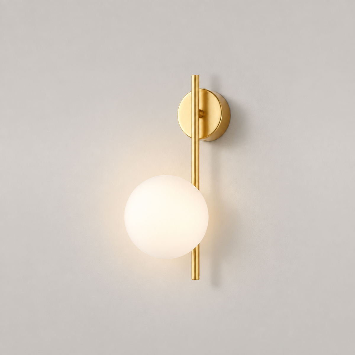 Frosted Globe Wall Sconce