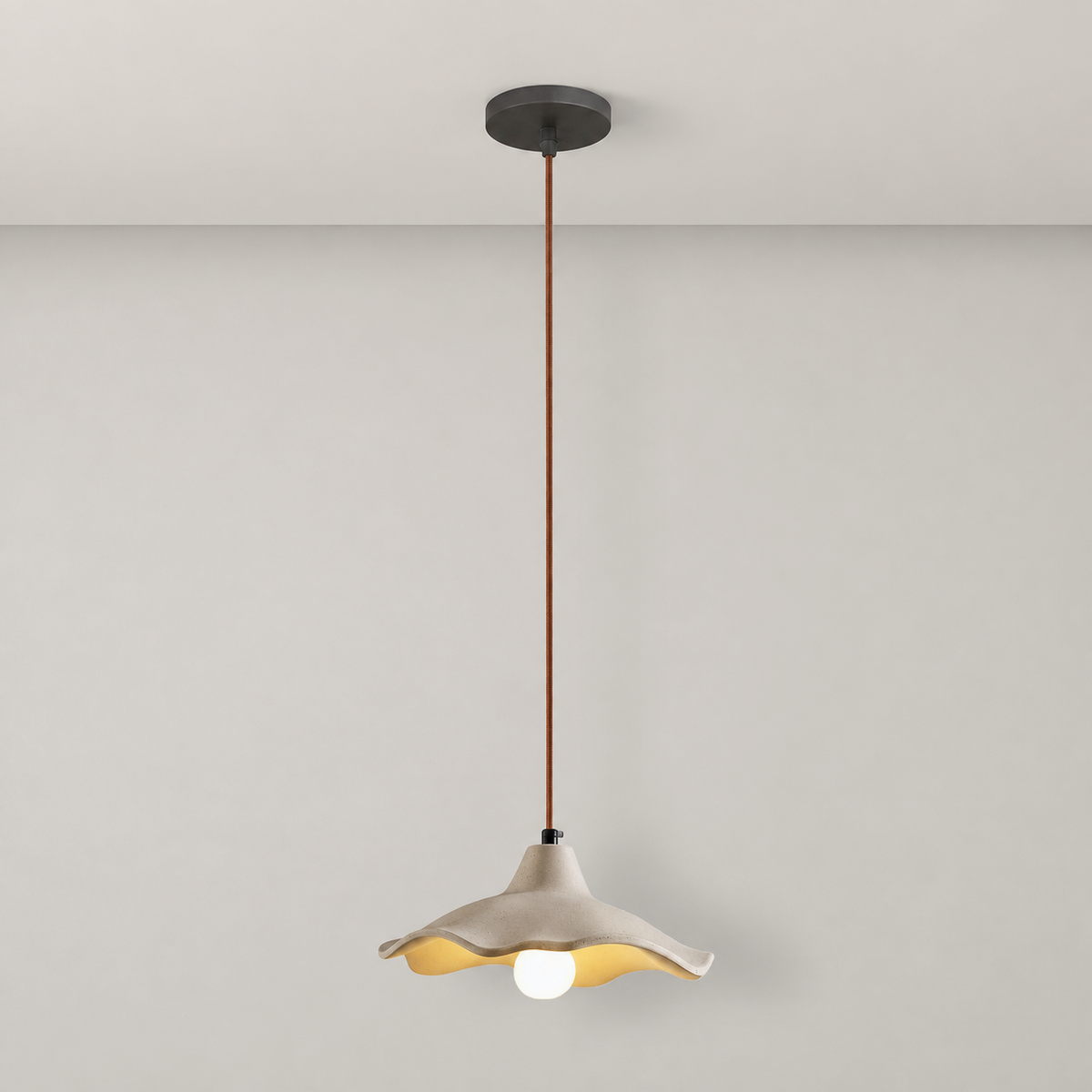Scalloped Bell Pendant Light