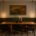 Slim Oval Halo Pendant Light