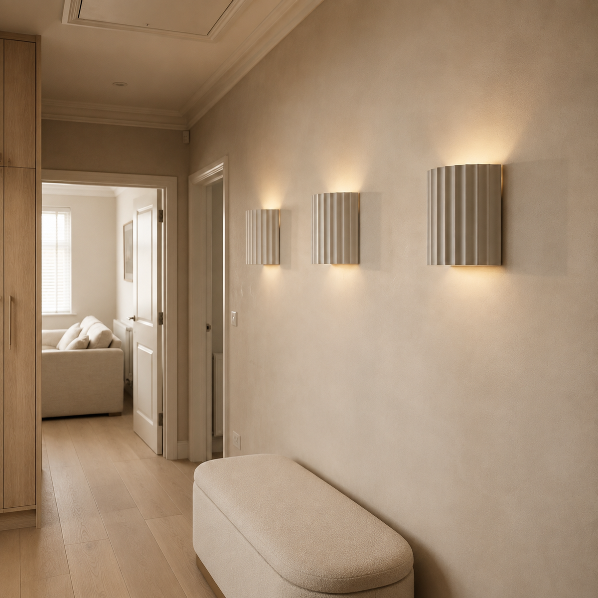 Fluted Resin Wall Sconce