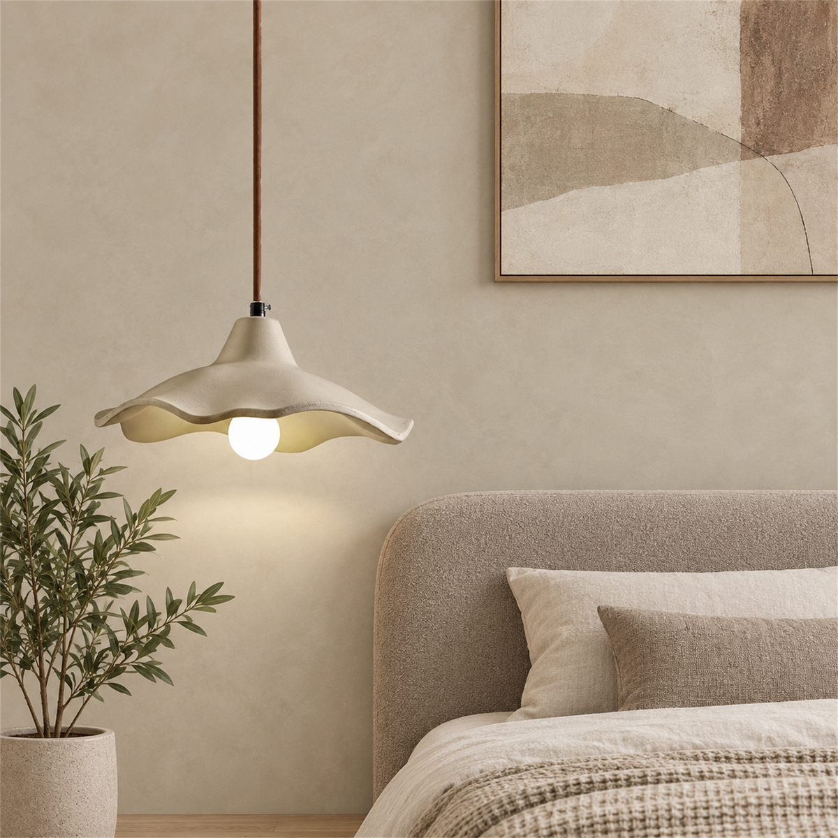 Scalloped Bell Pendant Light