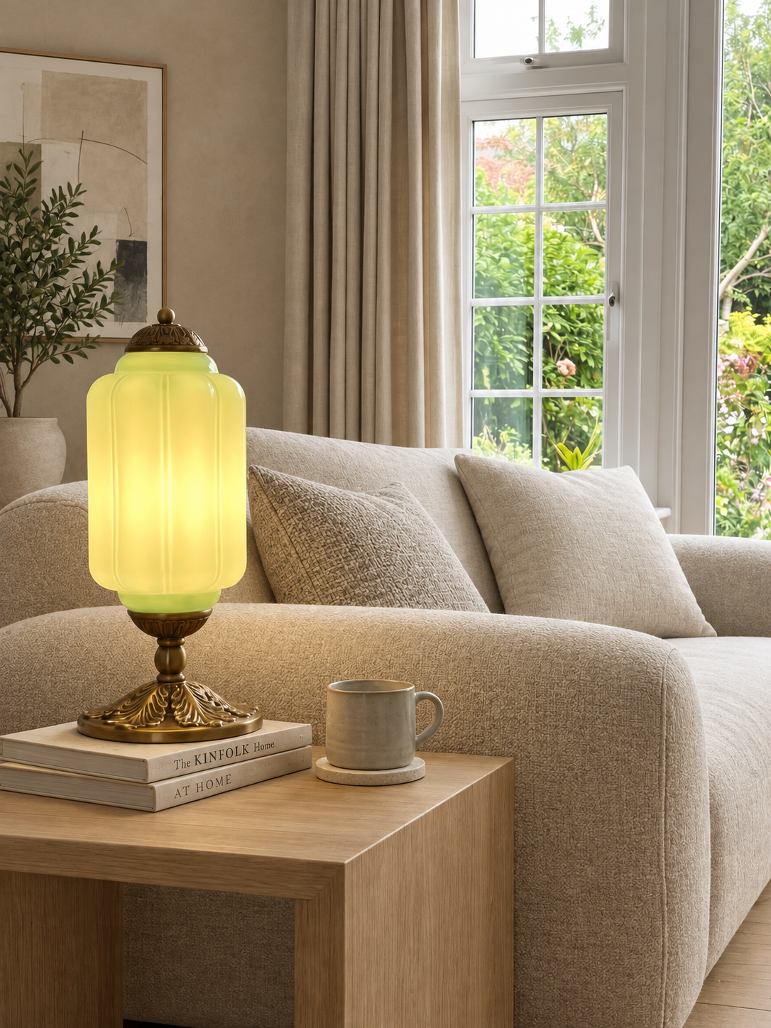 Textured Glass Table Lamp