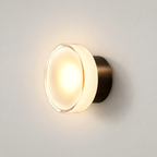 Ribbed Round Flush Wall Sconce