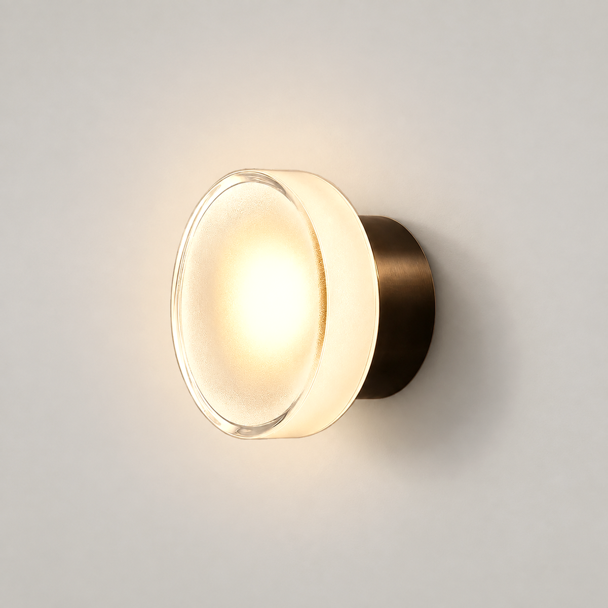 Ribbed Round Flush Wall Sconce