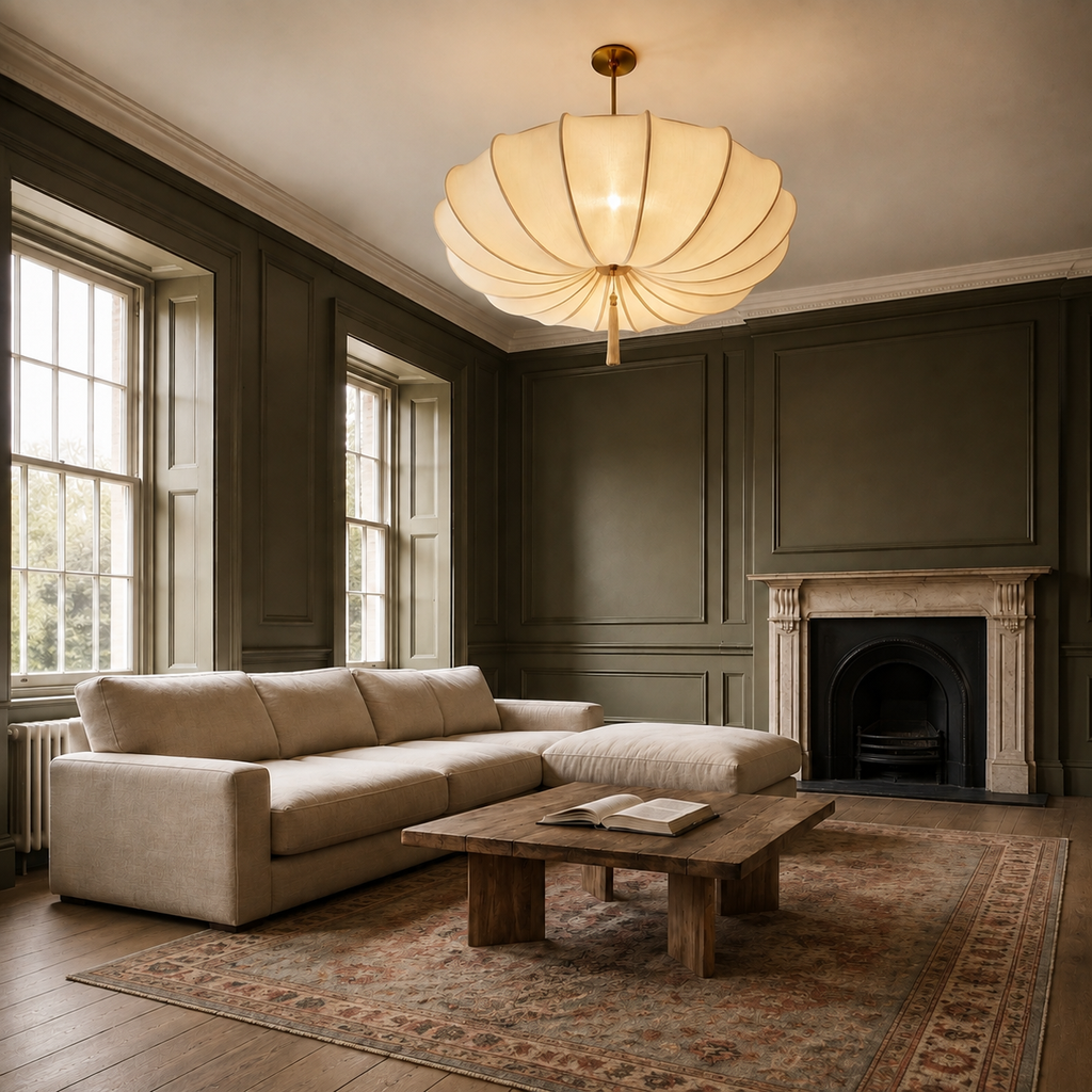 Wabi Sabi Fabric Pendant Light