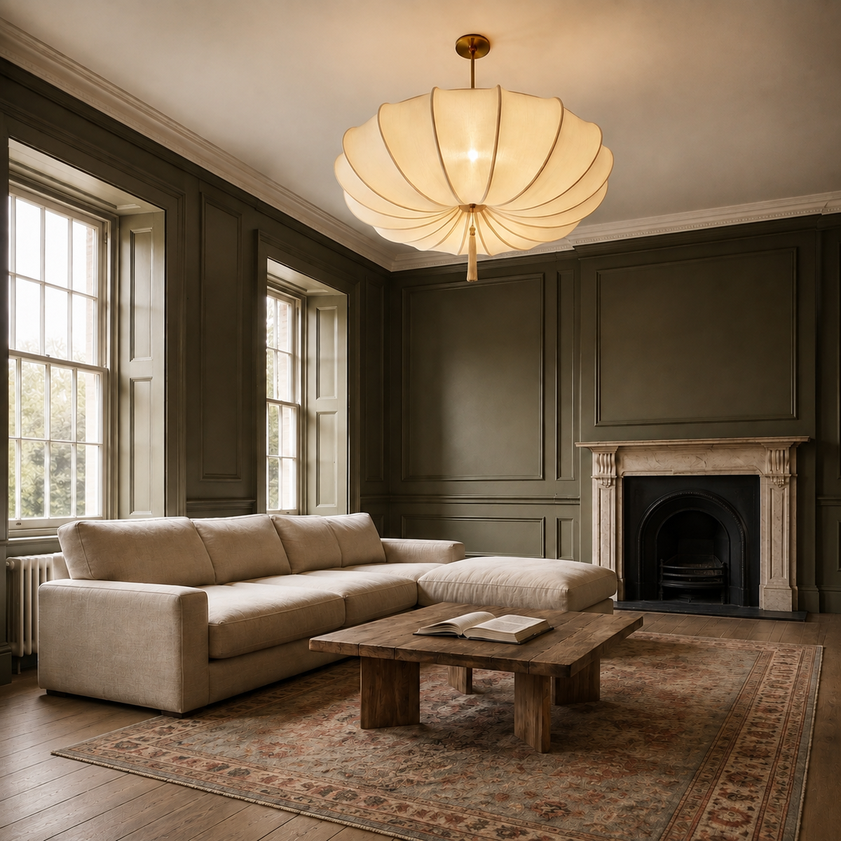Wabi Sabi Fabric Pendant Light
