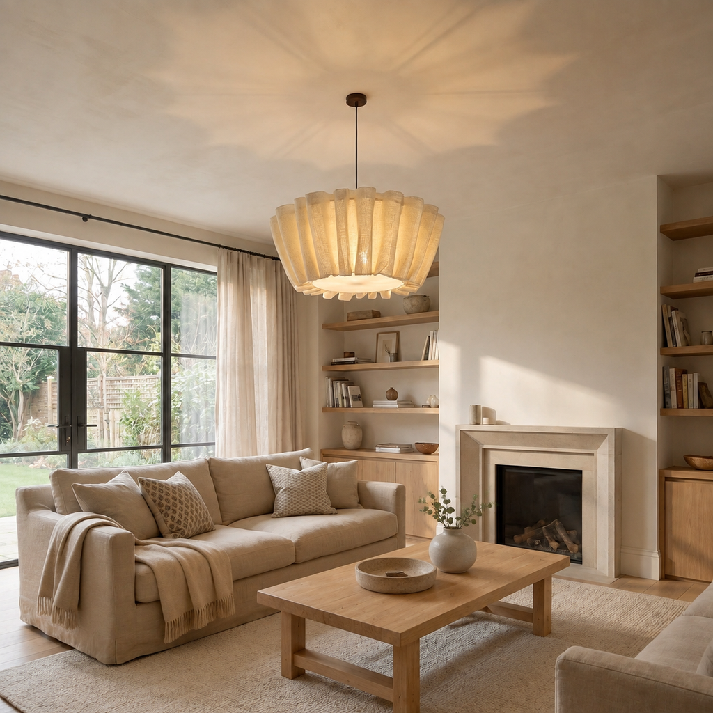 Handmade Fabric Pendant Light
