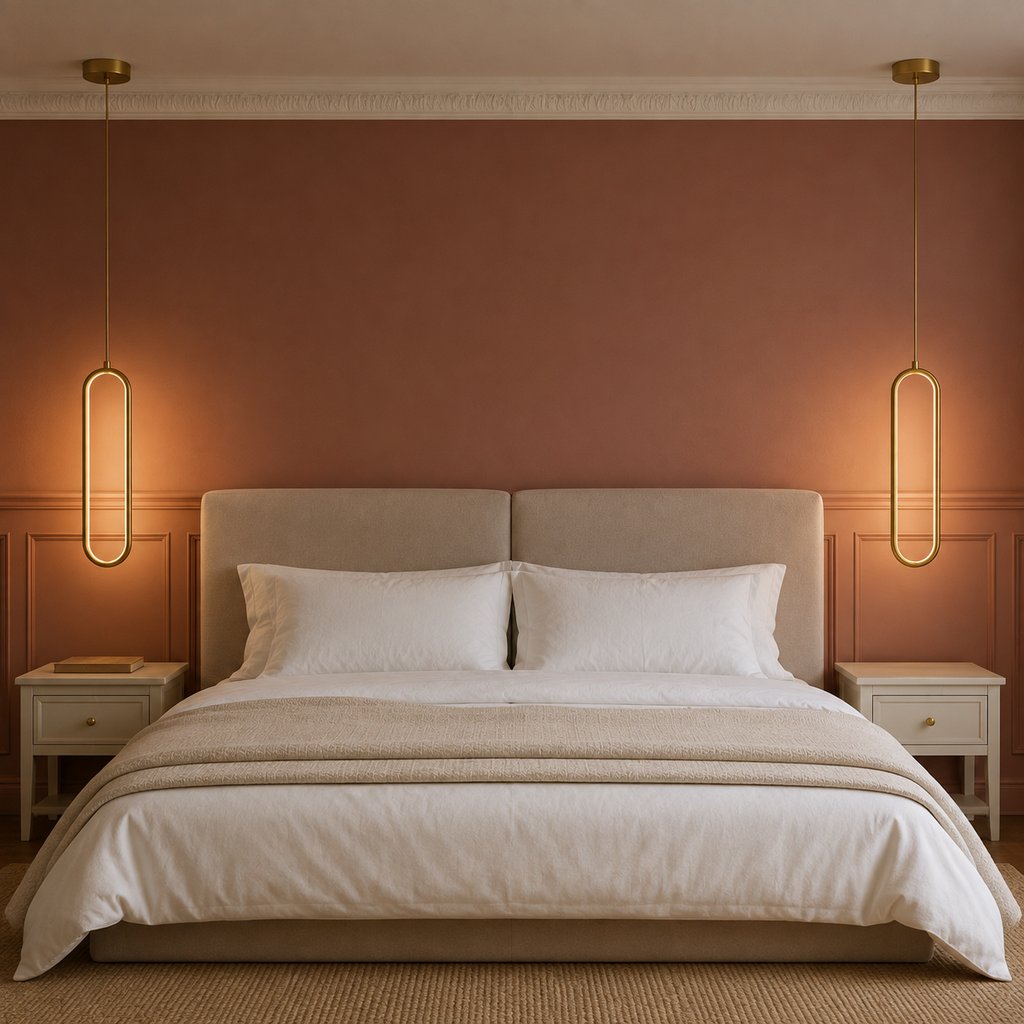 Slim Oval Halo Pendant Light