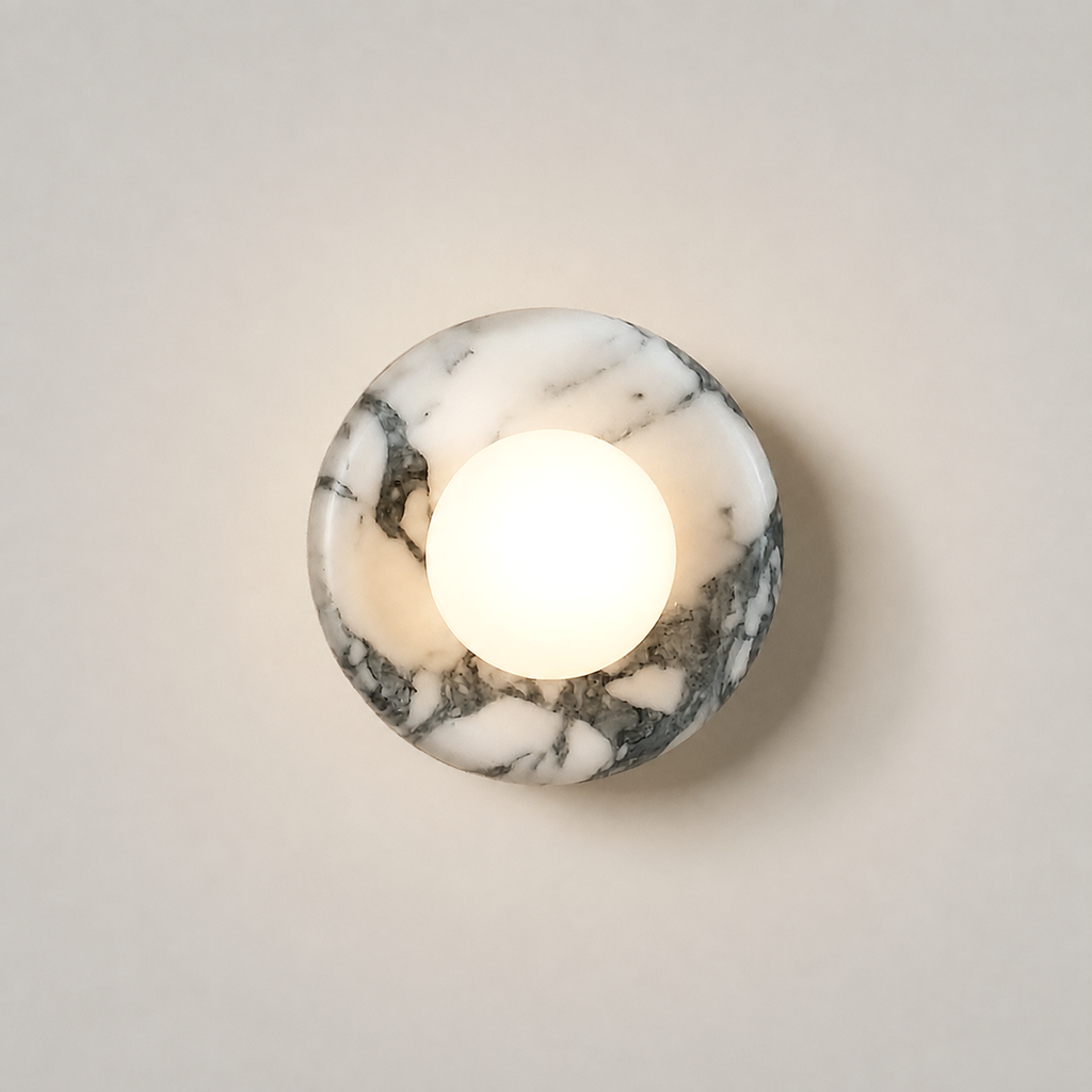 Marble and Glass Wall Sconce