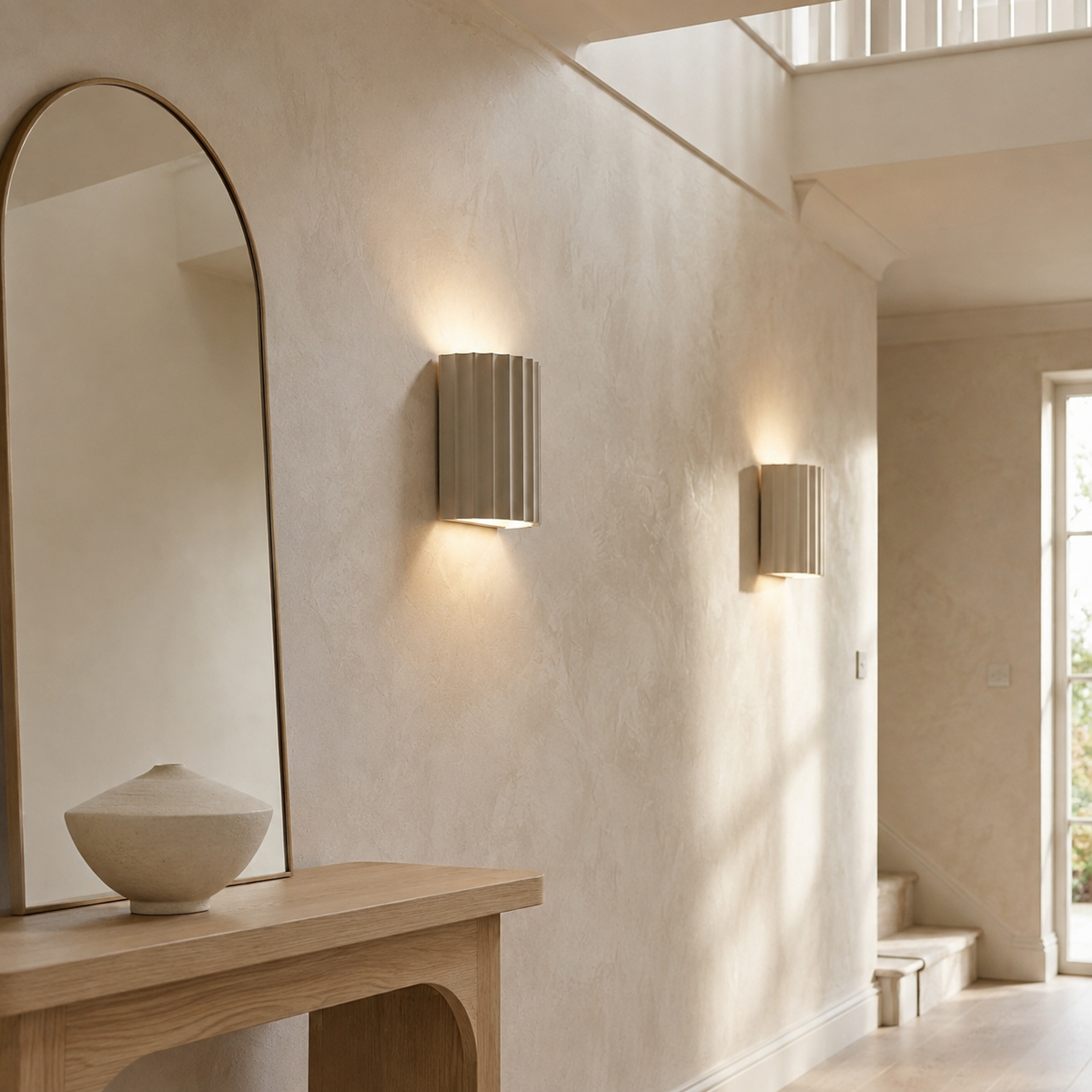 Fluted Resin Wall Sconce