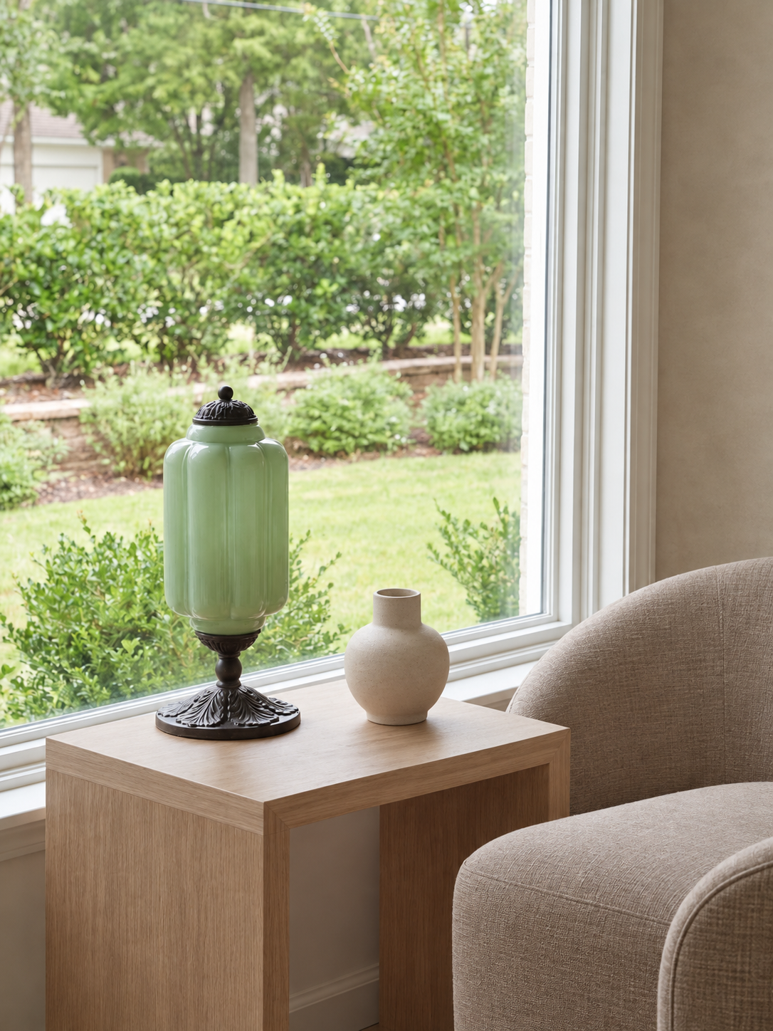 Textured Glass Table Lamp