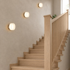 Ribbed Round Flush Wall Sconce