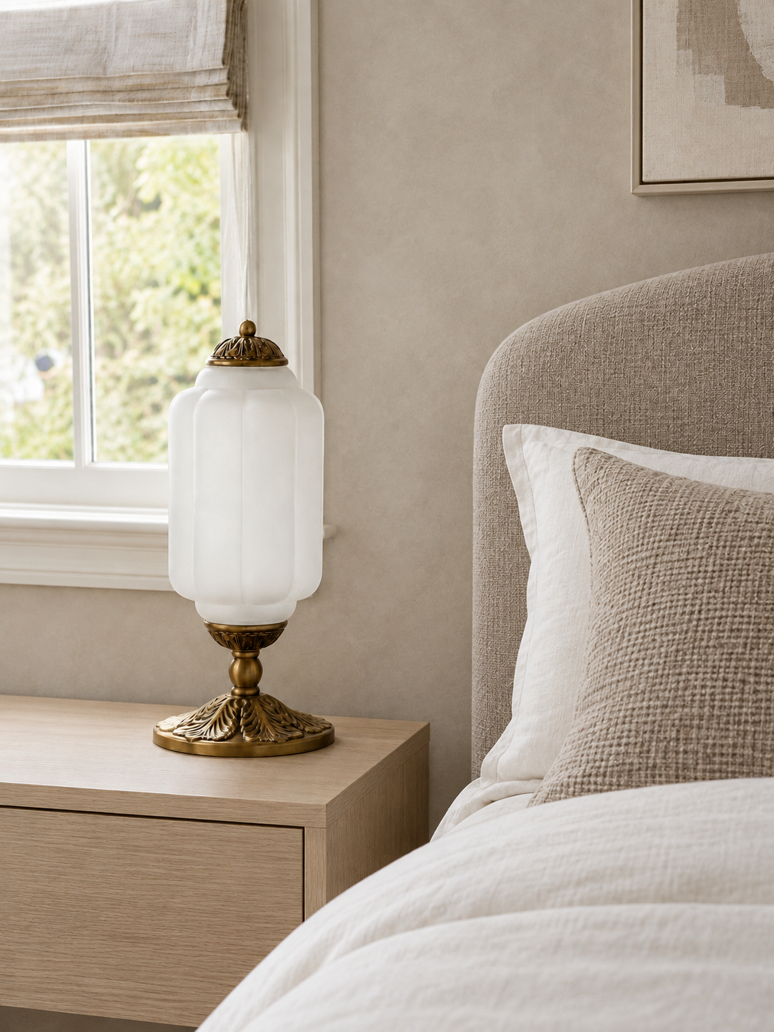 Textured Glass Table Lamp