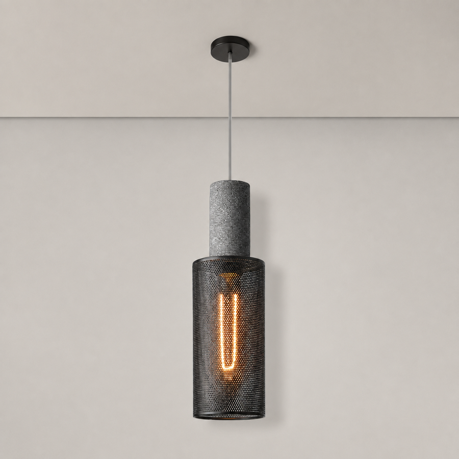 Concrete Mesh Pendant Light