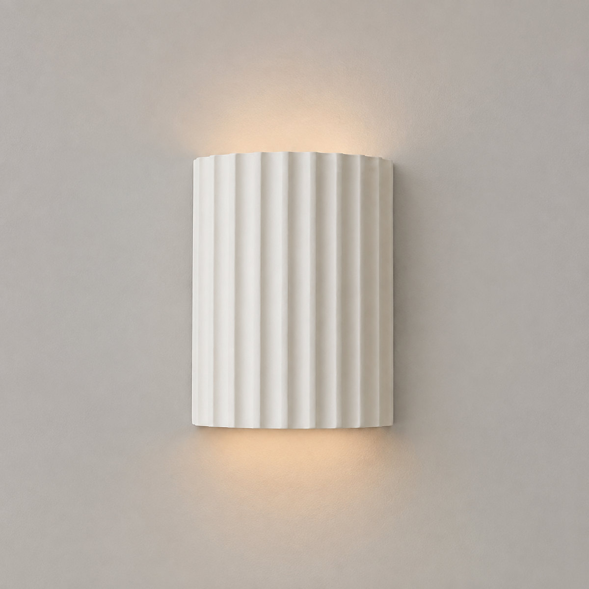 Fluted Resin Wall Sconce