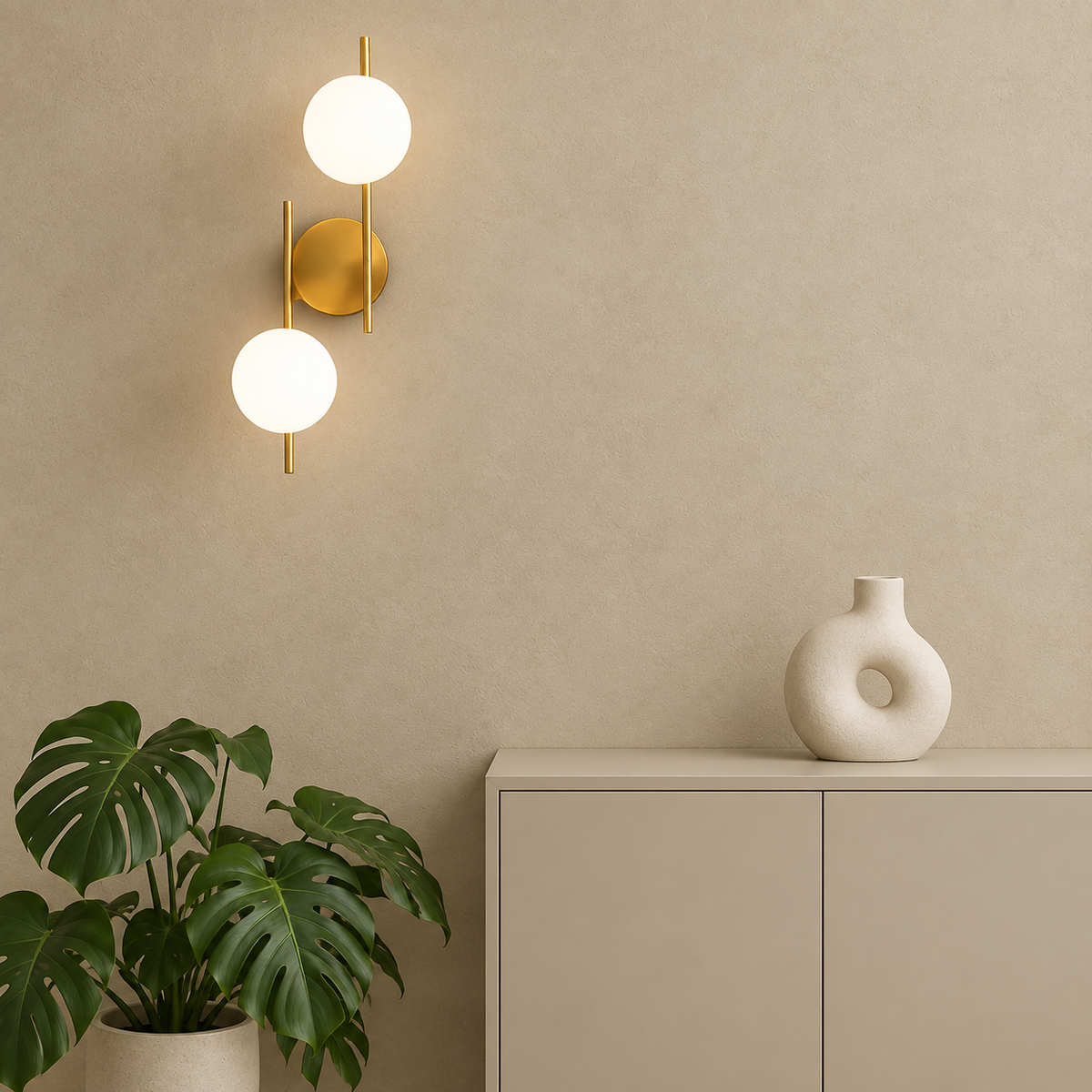 Frosted Globe Wall Sconce