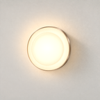 Ribbed Round Flush Wall Sconce