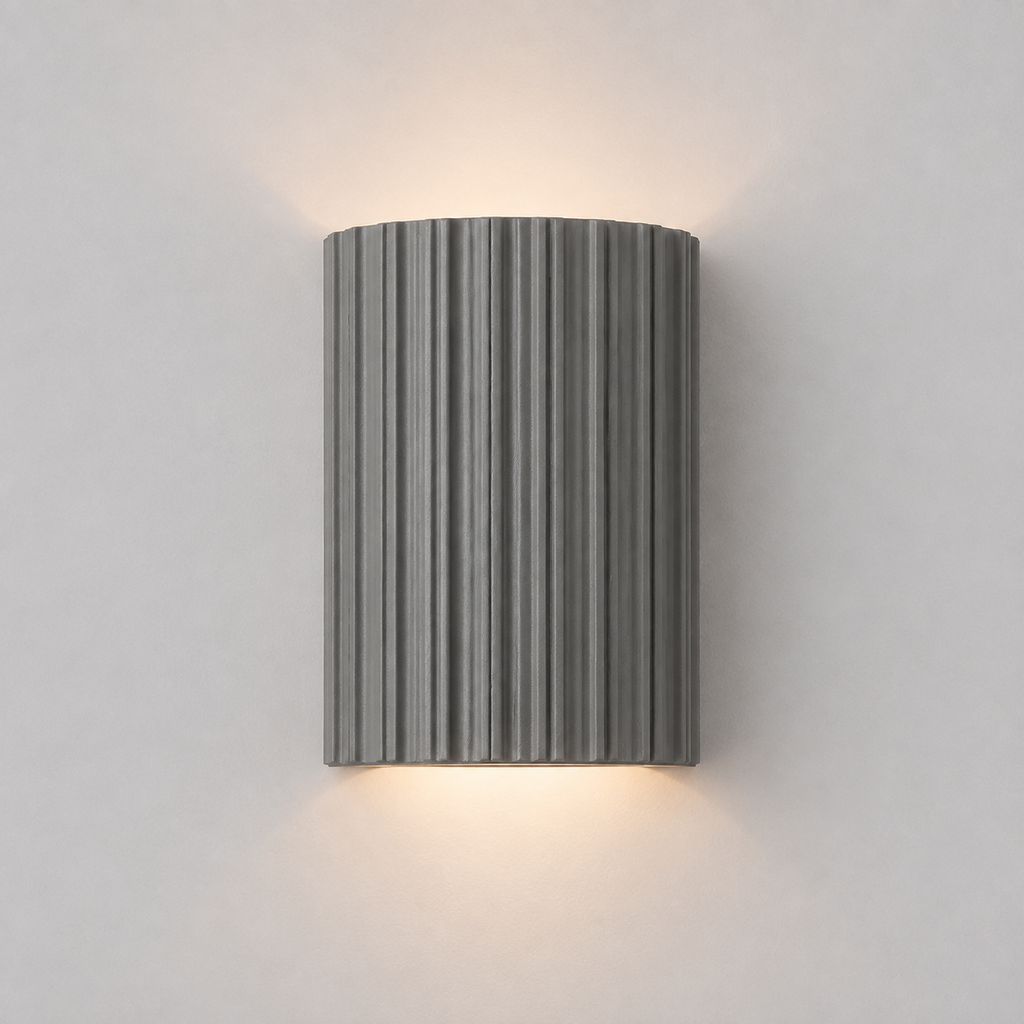 Fluted Resin Wall Sconce