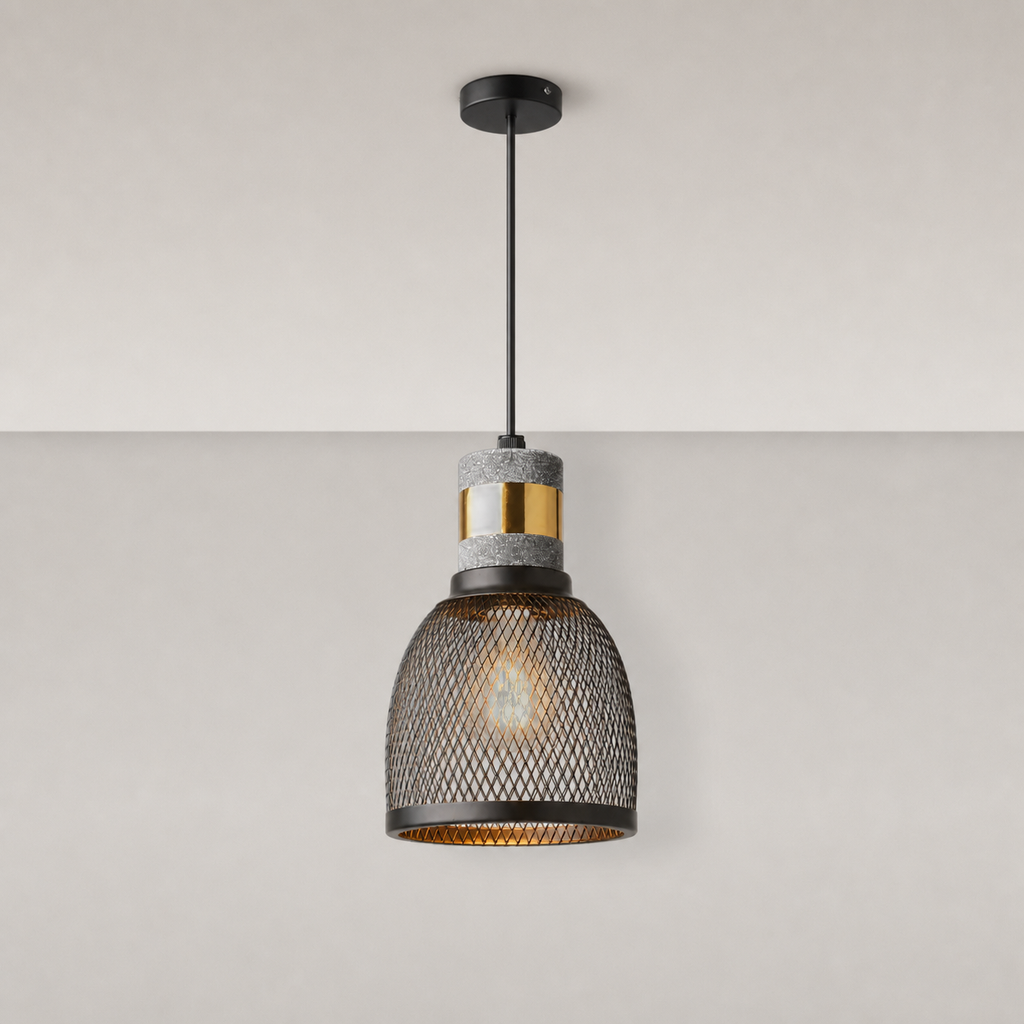 Concrete Mesh Pendant Light