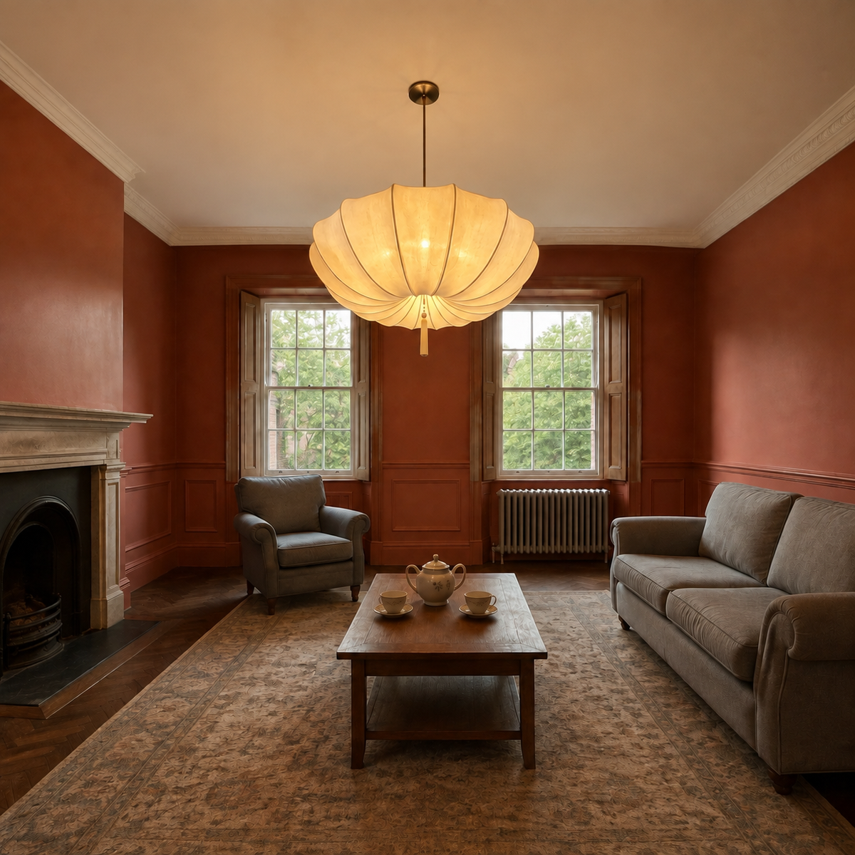 Wabi Sabi Fabric Pendant Light