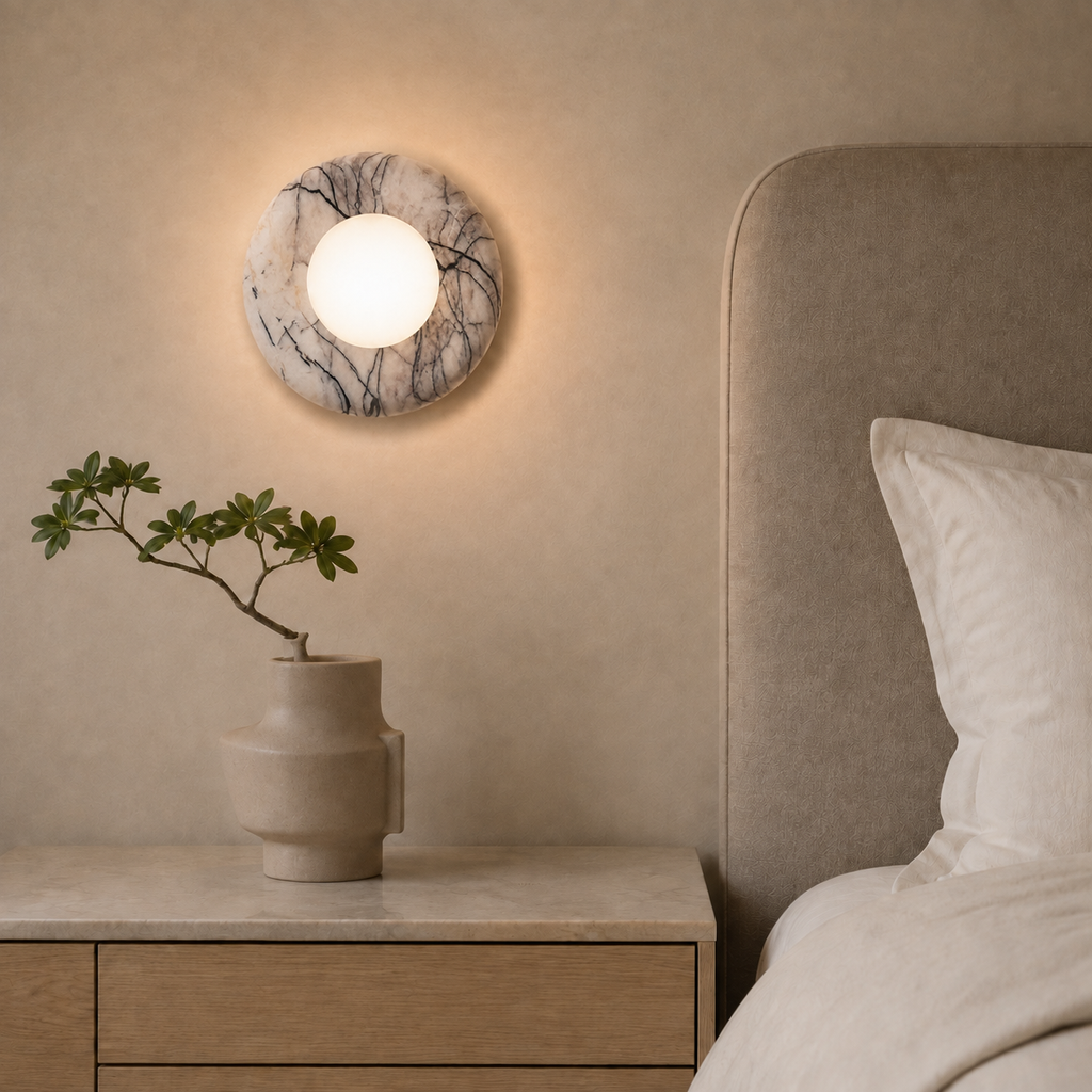 Marble and Glass Wall Sconce