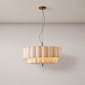 Tiered Fabric Pendant Light