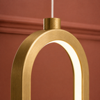 Slim Oval Halo Pendant Light