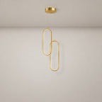 Slim Oval Halo Pendant Light