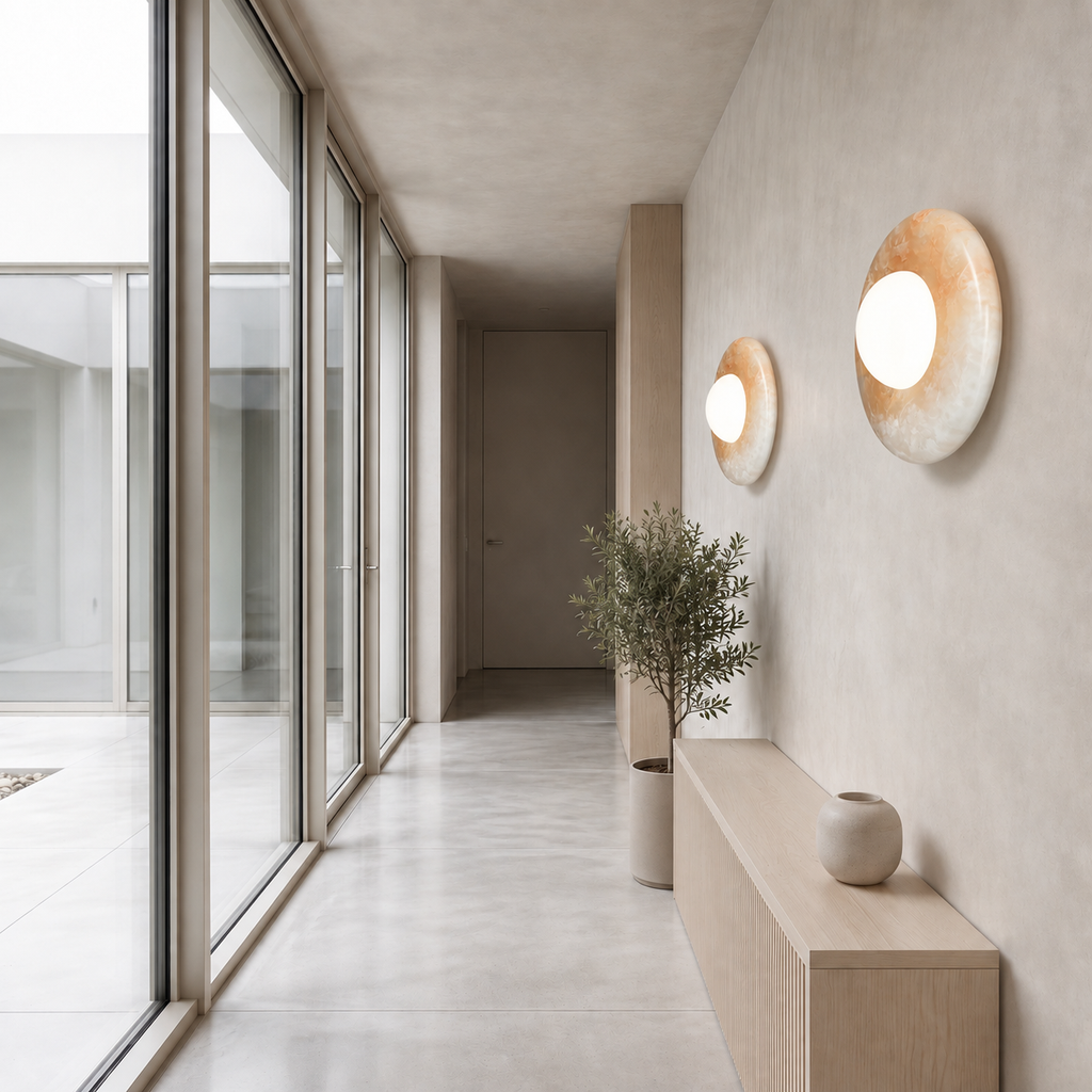 Marble and Glass Wall Sconce