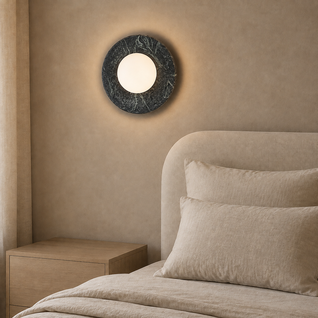 Marble and Glass Wall Sconce