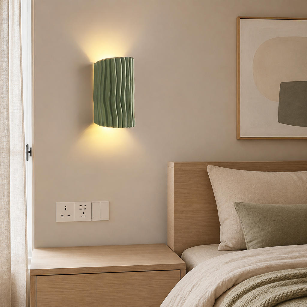 Fluted Resin Wall Sconce