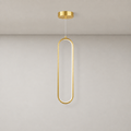 Slim Oval Halo Pendant Light