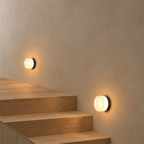 Ribbed Round Flush Wall Sconce