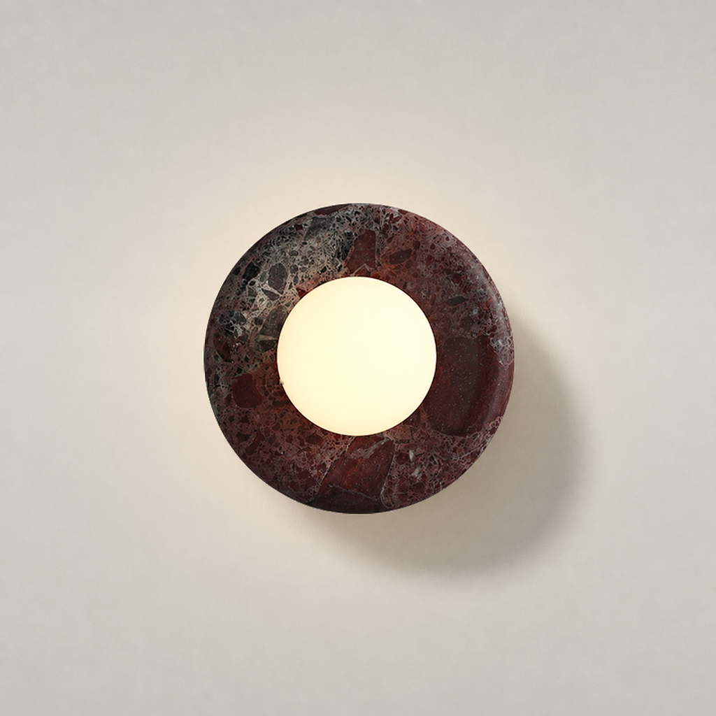 Marble and Glass Wall Sconce