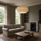 Tiered Fabric Pendant Light
