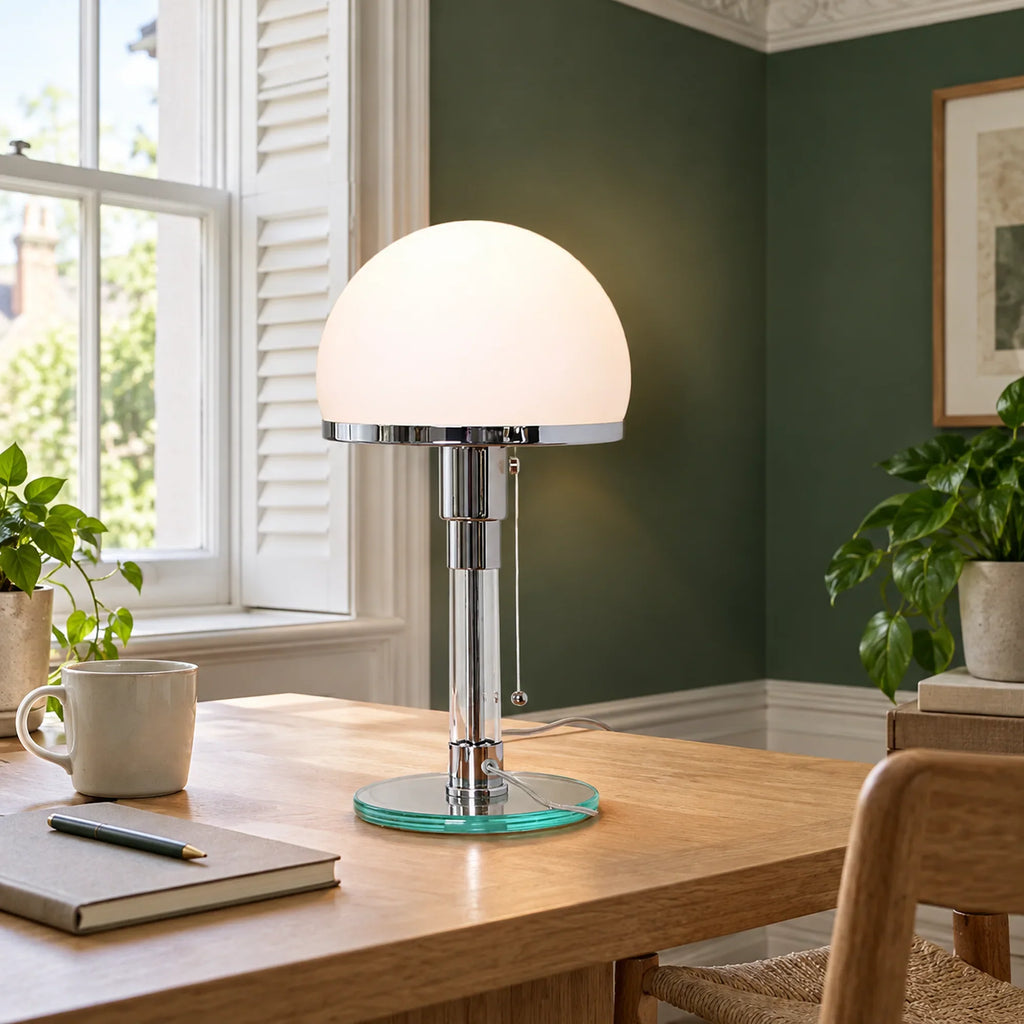 Bauhaus Glass Dome Table Lamp